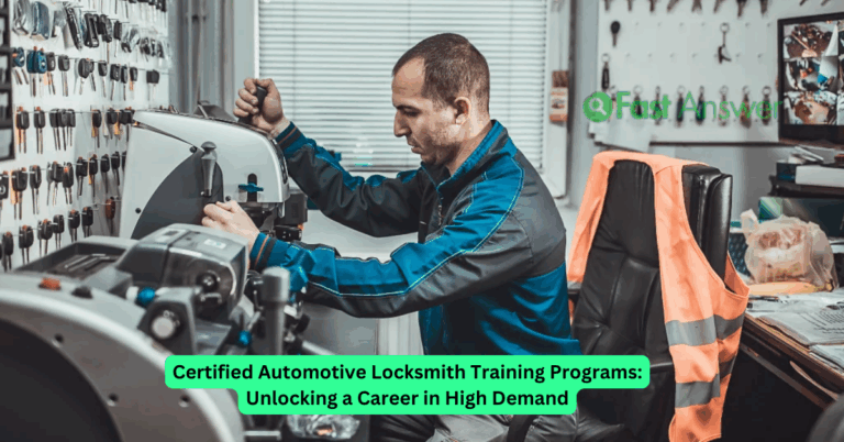 Certified Automotive Locksmith Training Programs: Unlocking a Career in High Demand
