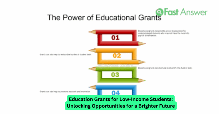 Education Grants for Low-Income Students: Unlocking Opportunities for a Brighter Future