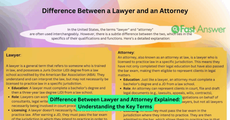 Difference Between Lawyer and Attorney Explained: Understanding the Key Terms