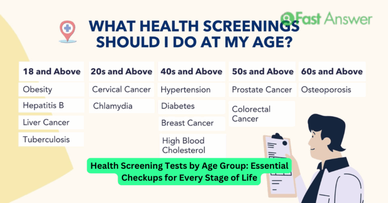 Health Screening Tests by Age Group: Essential Checkups for Every Stage of Life