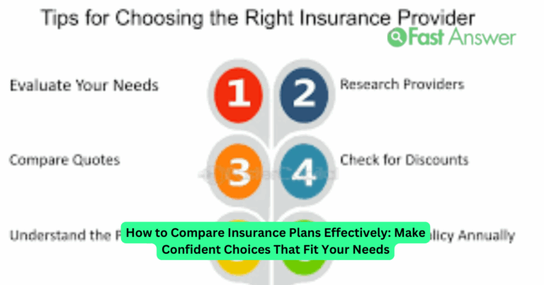 How to Compare Insurance Plans Effectively: Make Confident Choices That Fit Your Needs