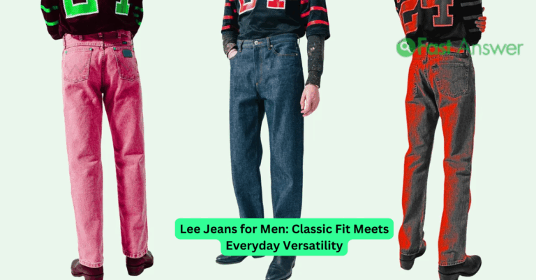 Lee Jeans for Men: Classic Fit Meets Everyday Versatility