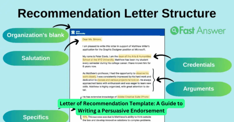 Letter of Recommendation Template: A Guide to Writing a Persuasive Endorsement