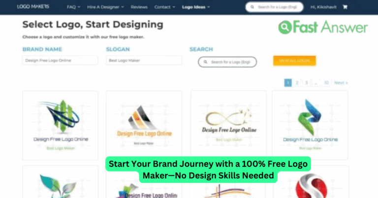 Start Your Brand Journey with a 100% Free Logo Maker No Design Skills Needed