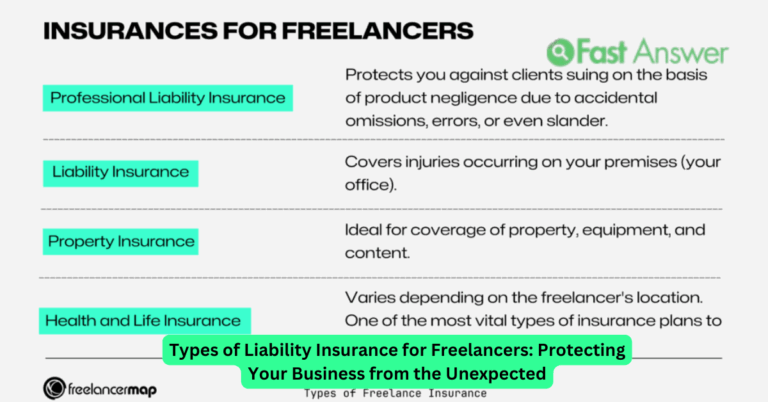 Types of Liability Insurance for Freelancers: Protecting Your Business from the Unexpected