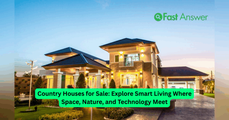 Country Houses for Sale: Explore Smart Living Where Space, Nature, and Technology Meet
